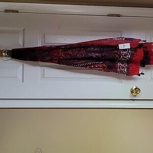 Red and Black Patterned Scarf Lane Bryant